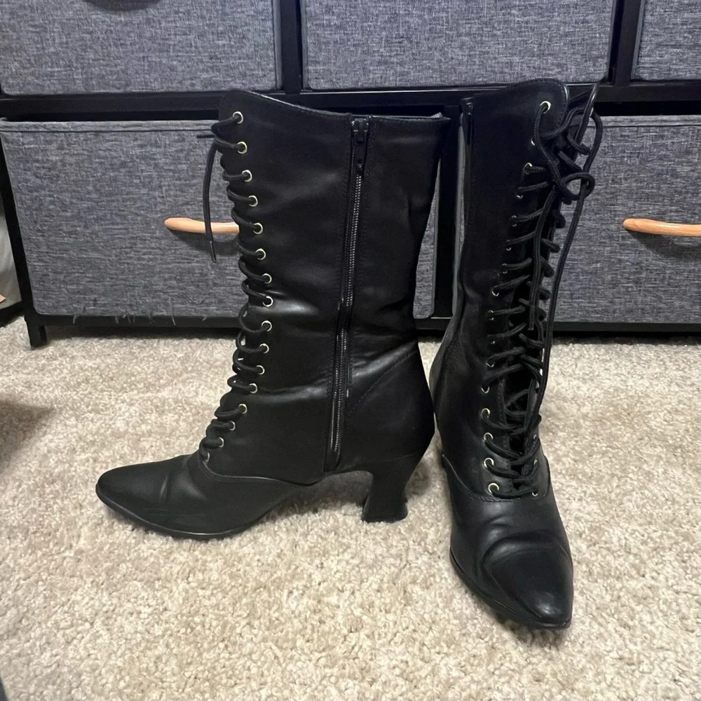 Pinup Couture Victorian Style Boots - Picture 3 of 4